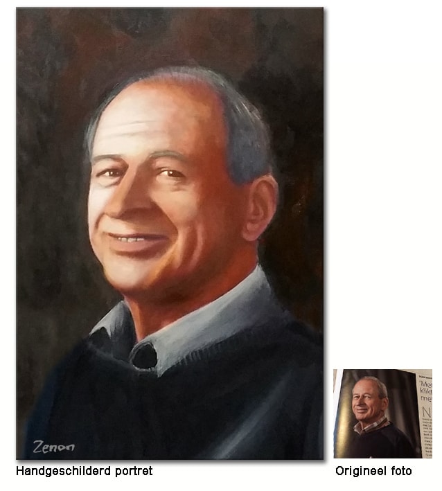 familie portret schilderij van gecombineerde fotos