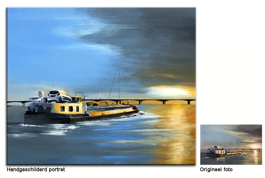 schip schilderij boot schilderij laten maken schilderen van foto